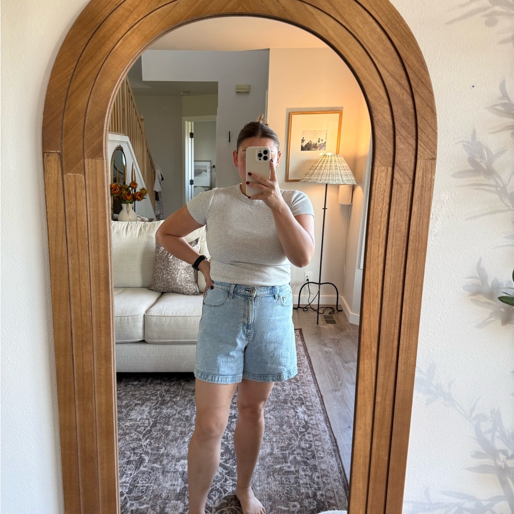 Cotton On Light Blue High Waist Women Shorts